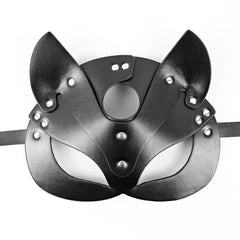 Faux Leather Fox Mask