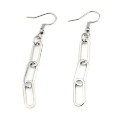 Silver Paperclip Earrings