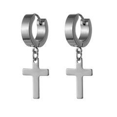 Silver Cross Earrings
