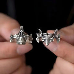 Dual Skull Ring (Adjustable)
