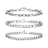 Unholy Trinity Bracelet Set (Stainless Steel)