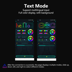 Cybernetic LED Mask (With App) text mode screens on the app for scrolling messages