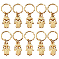 Gold Hamsa Hand Hair Rings