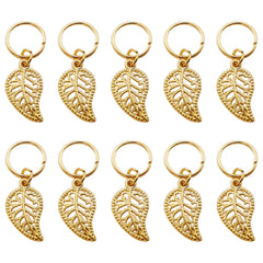 Gold Leaf Hair Rings