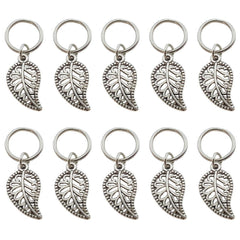 Silver Leaf Hair Rings