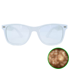White Heart Diffraction Glasses