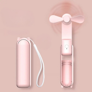 2-in-1 Portable Handheld Mini Fan + Portable Charger