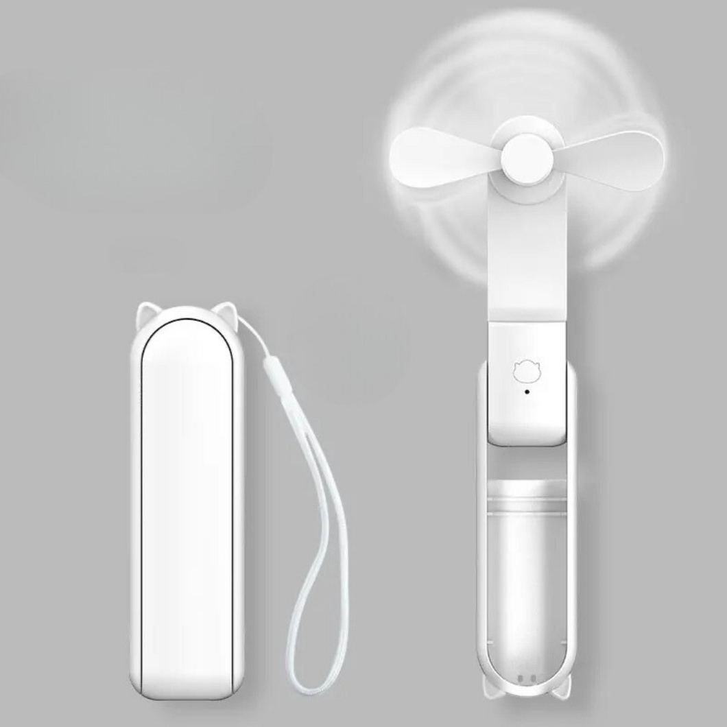 2-in-1 Portable Handheld Mini Fan + Portable Charger