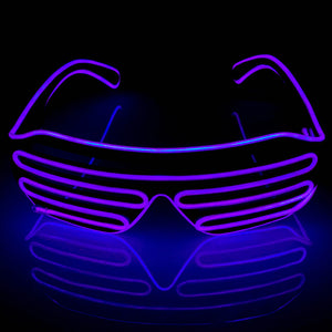 Purple LED Shutter Glasses