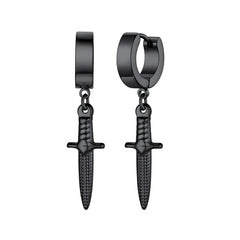 Black Knife Earrings