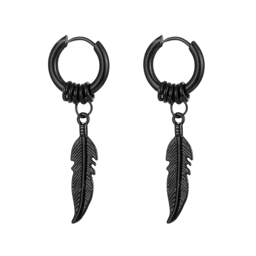 Black Leaf Earrings