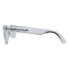 Load image into Gallery viewer, Clear Wayfarer Spiral Diffraction Glasses