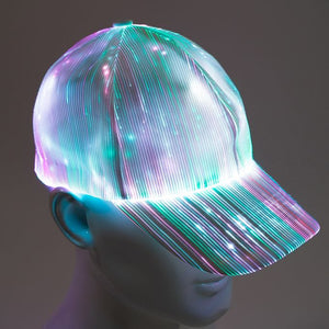 Multicolour LED Fibre Optic Hat