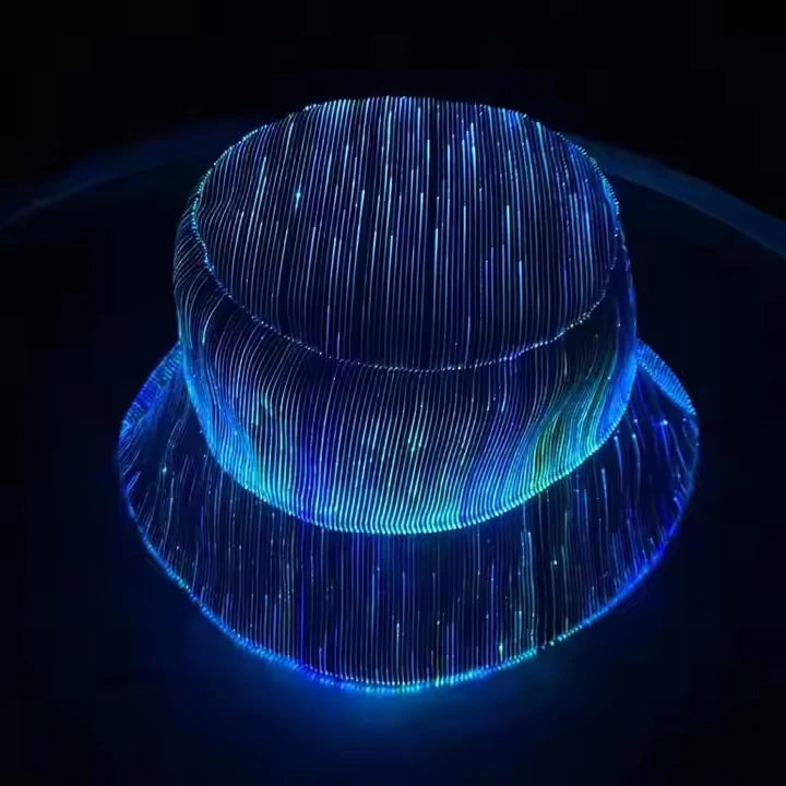 Multicolour LED Fibre Optic Bucket Hat