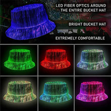Load image into Gallery viewer, Multicolour LED Fibre Optic Bucket Hat