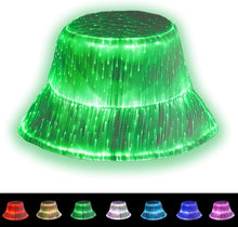 Load image into Gallery viewer, Multicolour LED Fibre Optic Bucket Hat