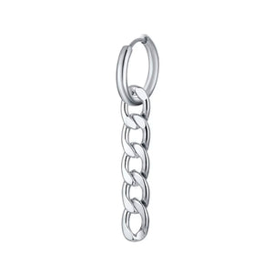 Silver Cuban Chain Earrings