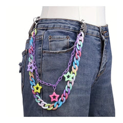 Stardust Waist Chain worn on blue denim pants | styled view