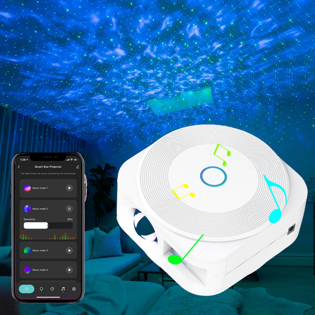 Smart Galaxy Projector (App Controlled, Music Mode & Voice Control)