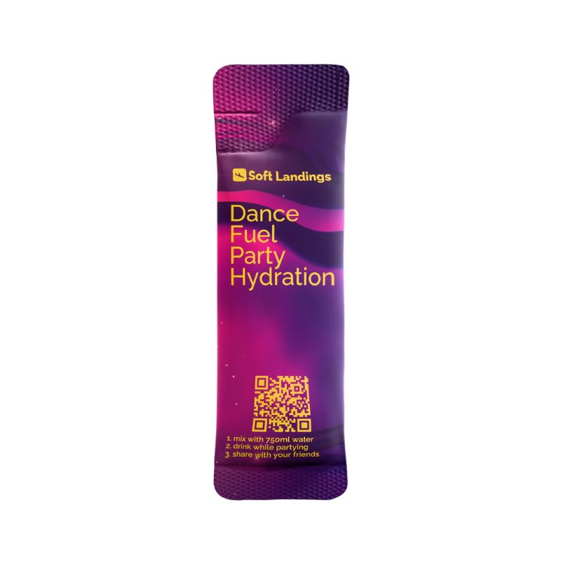 Soft Landings Dance Fuel Party Hydration Supplement 1 Sachet single serve stick pack
