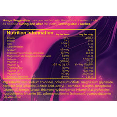 Soft Landings Dance Fuel Party Hydration Supplement nutrition information and ingredients