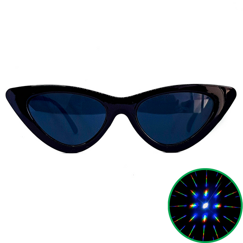 Black Cat Eye Diffraction Glasses