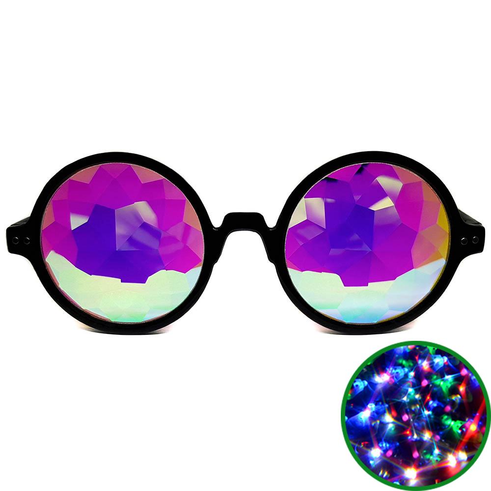 Black Kaleidoscope Glasses