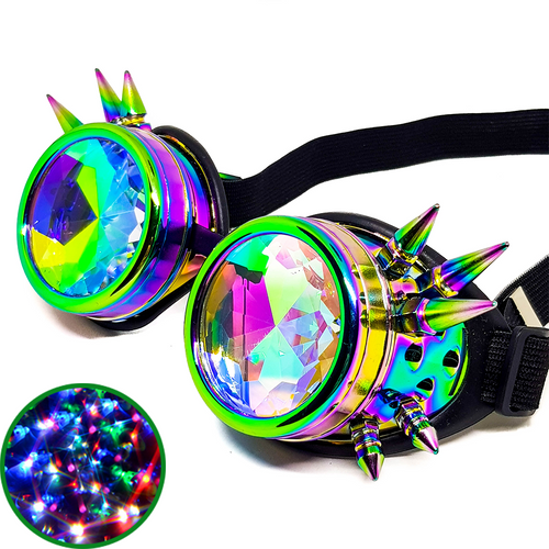 Psychedelic Steampunk Kaleidoscope Goggles V2
