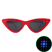 Load image into Gallery viewer, Red Cat Eye Diffraction Glasses