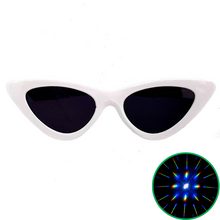 Load image into Gallery viewer, White Cat Eye Diffraction Glasses