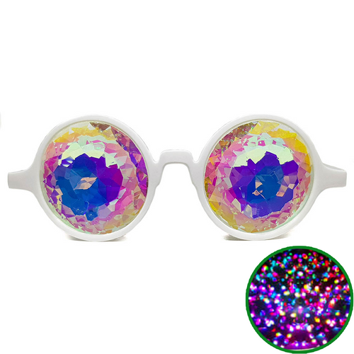 White Ultimate Kaleidoscope Glasses