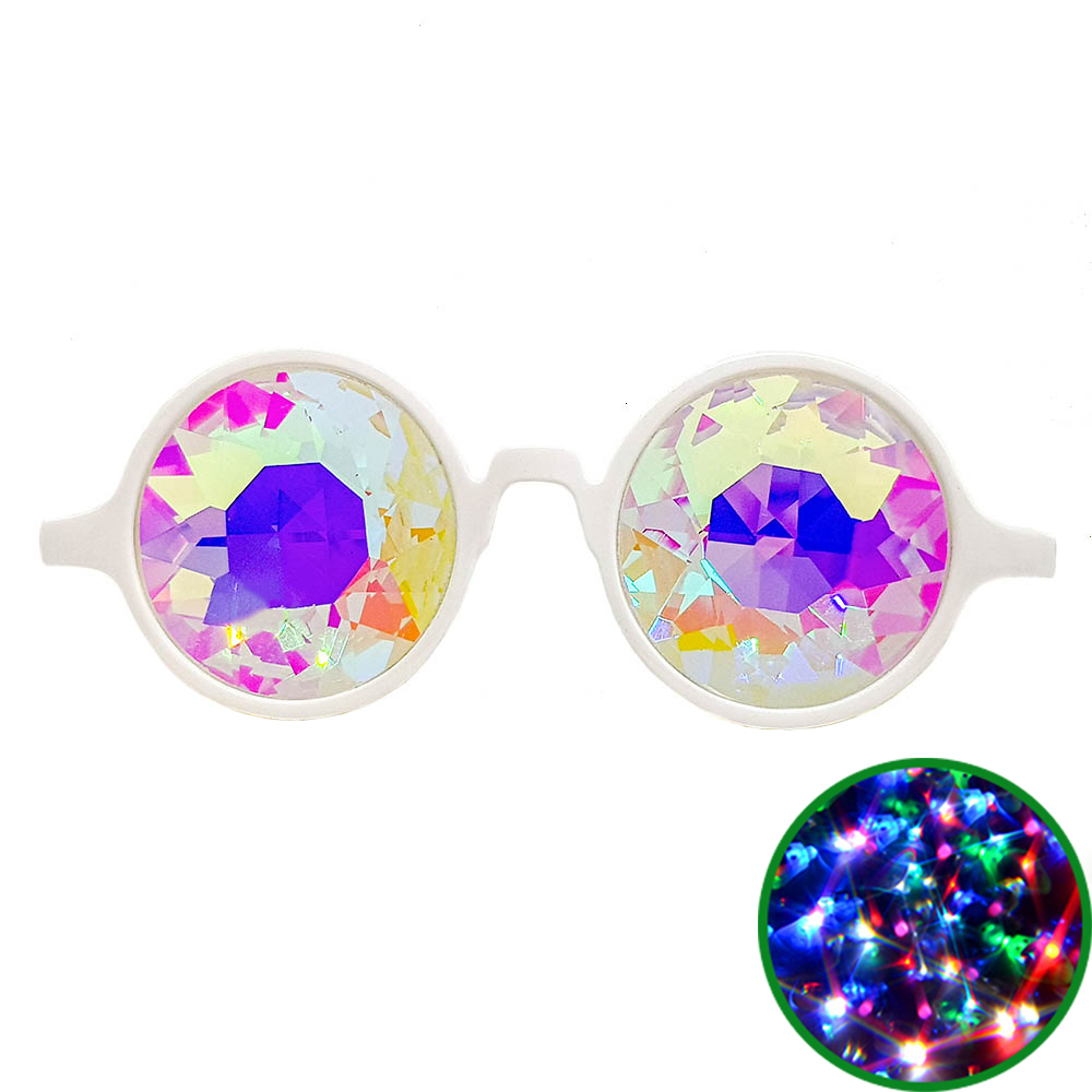 White Kaleidoscope Glasses