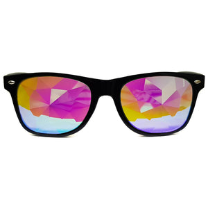 Black Wayfarer Kaleidoscope Glasses