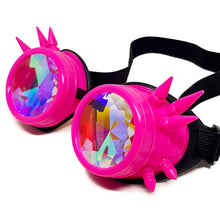 Load image into Gallery viewer, Pink Steampunk Kaleidoscope Goggles V2