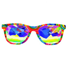 Load image into Gallery viewer, Kandi Swirl Wayfarer Kaleidoscope Glasses