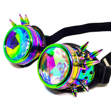 Load image into Gallery viewer, Psychedelic Steampunk Kaleidoscope Goggles V2