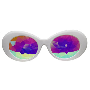 White Clout Kaleidoscope Glasses