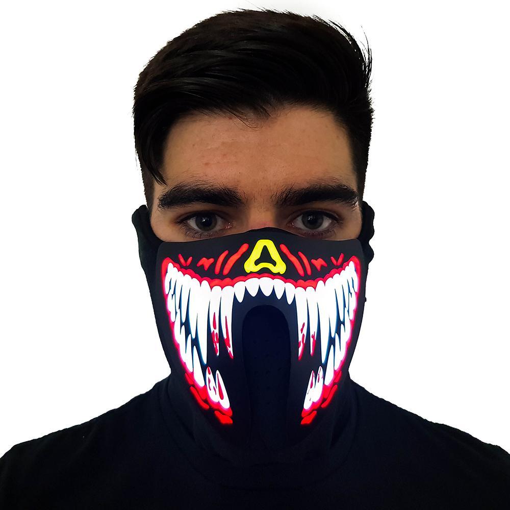 Red Venom LED Sound Reactive Mask