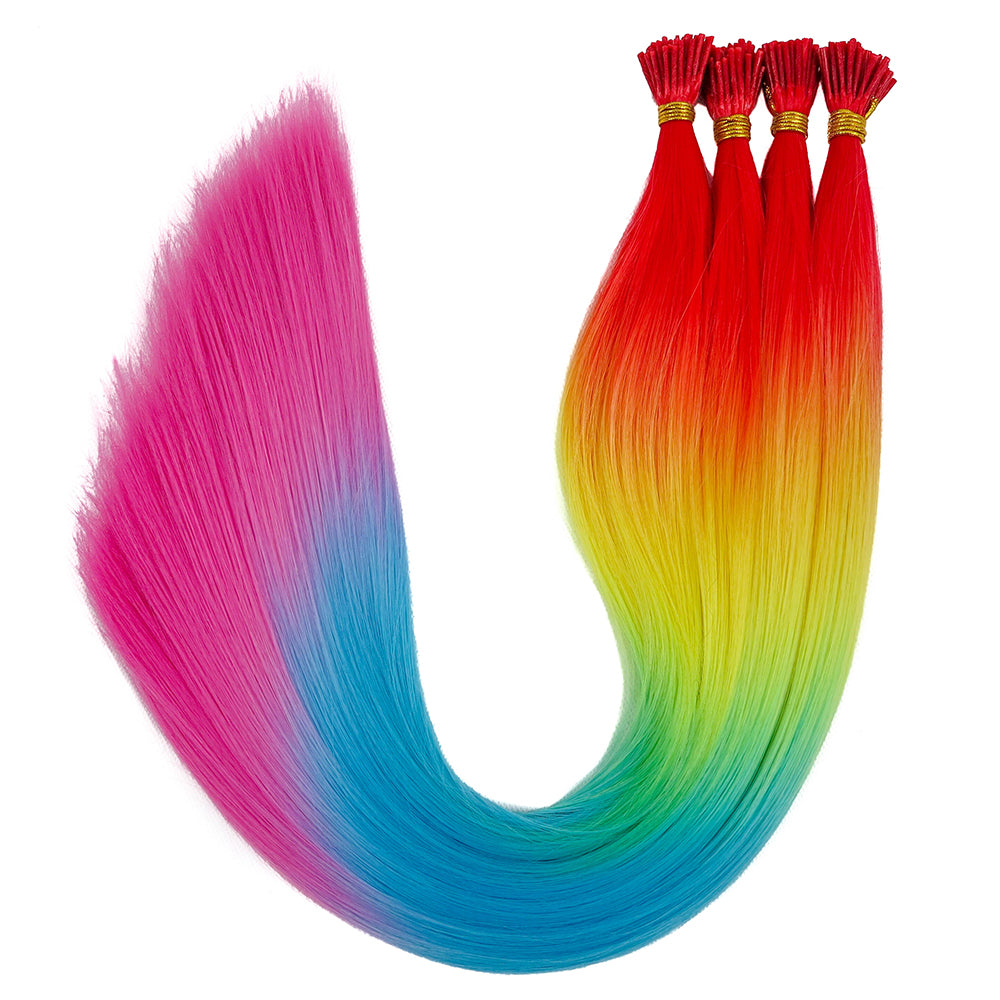 Rainbow Hair Extensions (50 Pack)