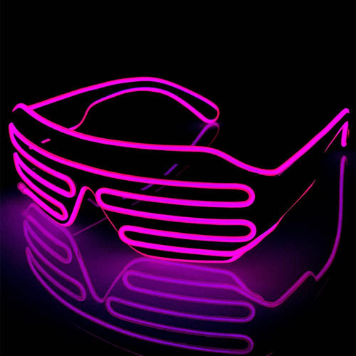 Pink LED Shutter Glasses