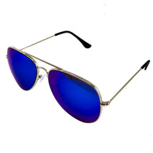 Load image into Gallery viewer, Blue Aviator Diffraction Glasses