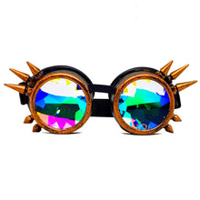 Load image into Gallery viewer, Brushed Copper Steampunk Kaleidoscope Goggles V2