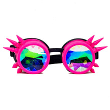Load image into Gallery viewer, Pink Steampunk Kaleidoscope Goggles V2