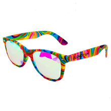 Load image into Gallery viewer, Kandi Swirl Wayfarer Kaleidoscope Glasses