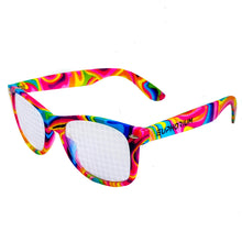 Load image into Gallery viewer, Kandi Swirl Wayfarer Spiral Diffraction Glasses