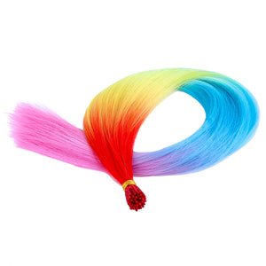 Rainbow Hair Extensions (50 Pack)