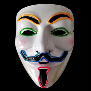 Multicolour LED Vendetta Mask