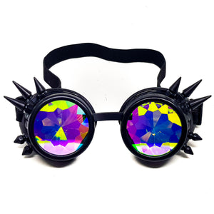 Black Steampunk Kaleidoscope Goggles V2