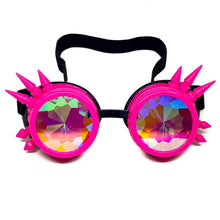 Load image into Gallery viewer, Pink Steampunk Kaleidoscope Goggles V2