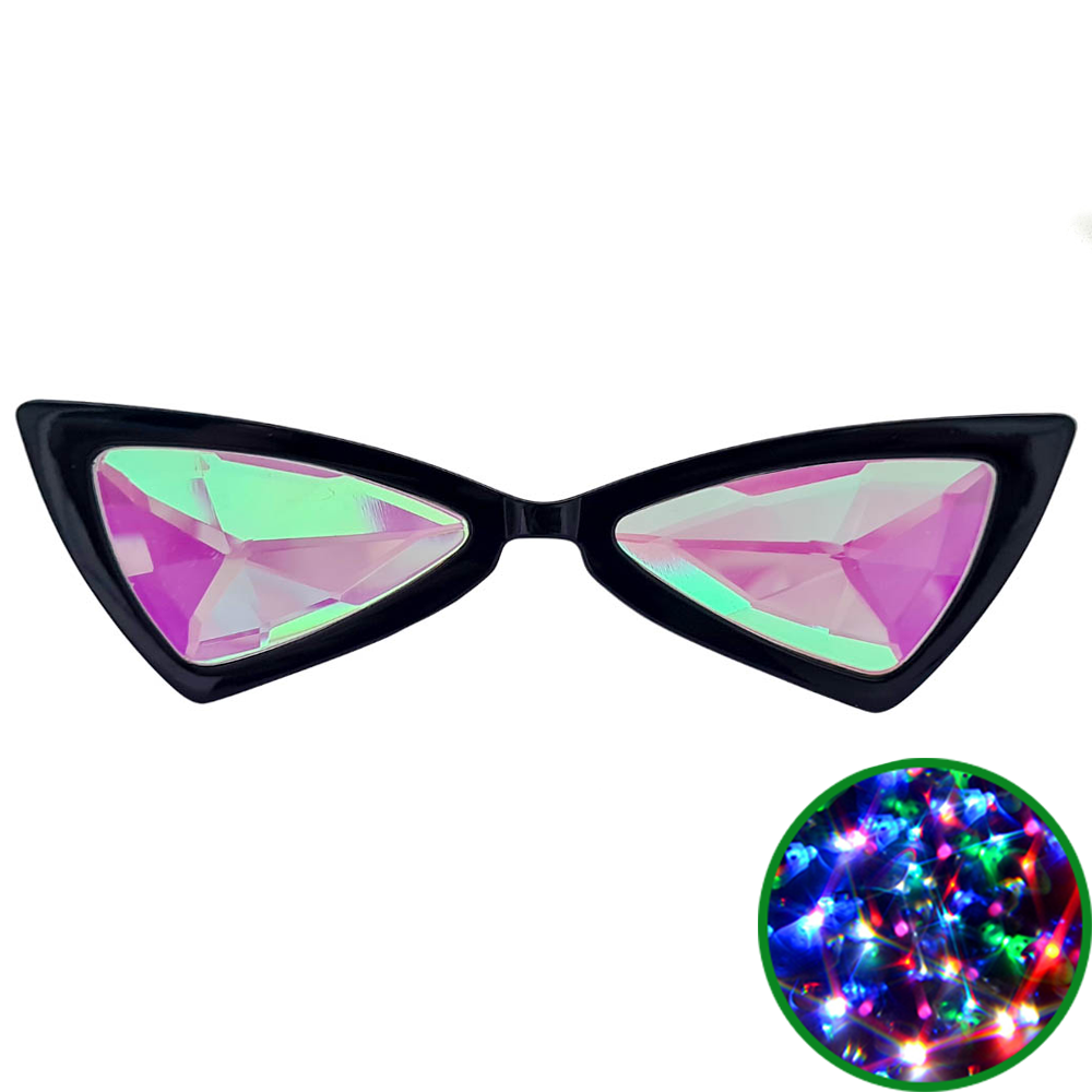 Black Cat Eye Kaleidoscope Glasses Euphorium Store
